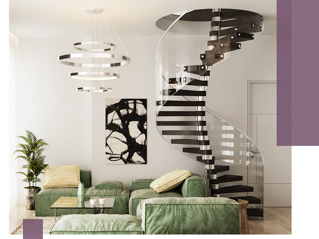 Лестницы для двухуровневой квартиры в Бузулуке — изготовление и монтаж