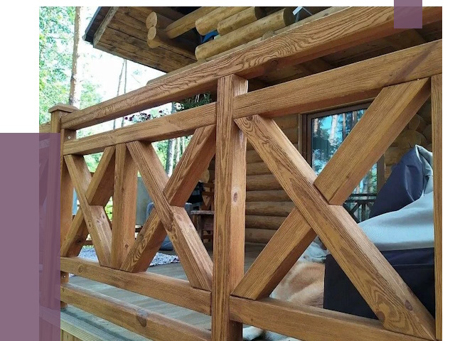 Деревянные перила под ключ в Бузулуке от 7818 руб. 