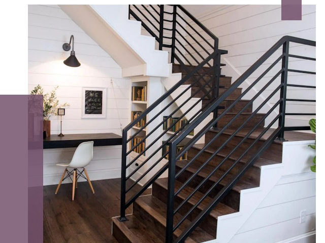 Перила для лестницы в доме в Бузулуке от 7557 руб. — ПРОЛЁТ-Бзл