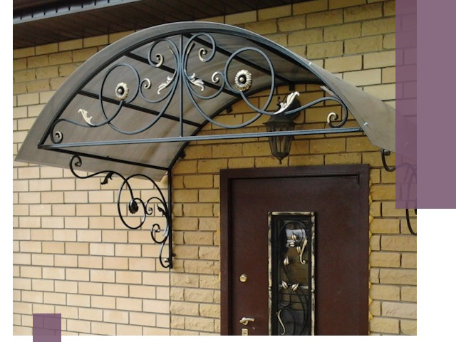 Изготовление козырьков из металла под ключ в Бузулуке