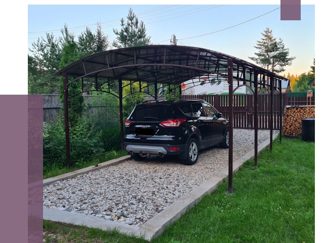 Навесы для автомобиля в Бузулуке от 13395 руб.  | ПРОЛЁТ-Бзл