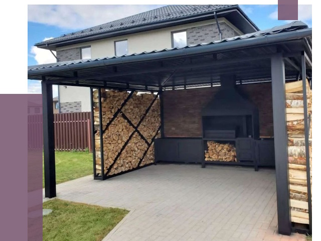 Навесы для барбекю в Бузулуке от 12978 руб. под ключ | ПРОЛЁТ-Бзл