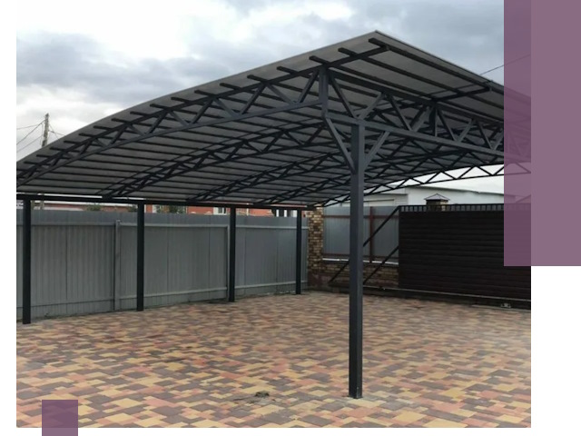 Металлические навесы под ключ в Бузулуке — изготовление и монтаж