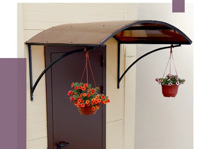 Козырьки над входом в Бузулуке от 15115 руб.  | ПРОЛЁТ-Бзл