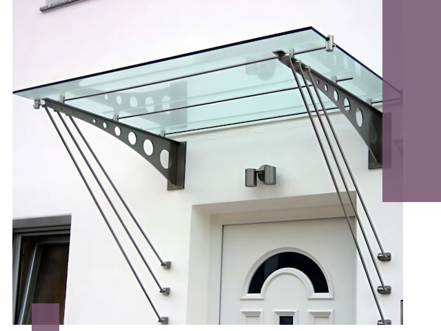 Козырьки над входом под ключ в Бузулуке — изготовление и монтаж