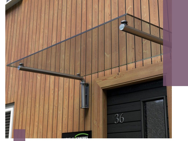 Стеклянные козырьки на входы и фасады в Бузулуке