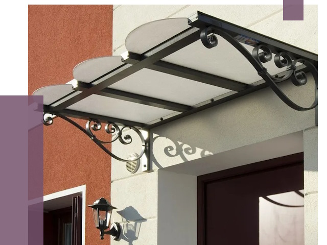 Односкатные козырьки в Бузулуке от 8548 руб.  | ПРОЛЁТ-Бзл