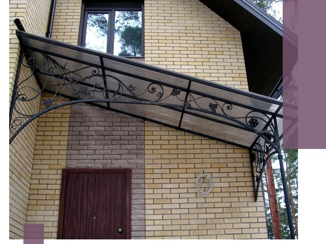 Односкатные козырьки из металла под ключ в Бузулуке