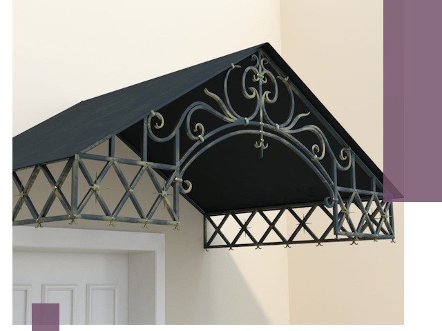 Двускатные металлические козырьки под ключ в Бузулуке