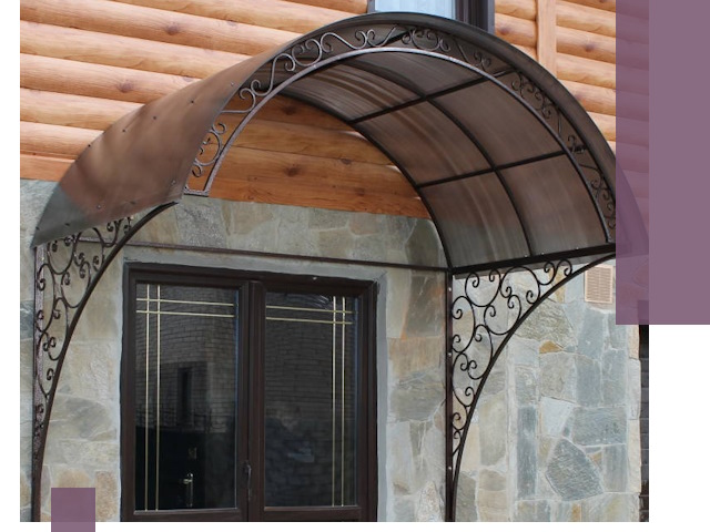 Арочные козырьки под ключ в Бузулуке: изготовление и монтаж
